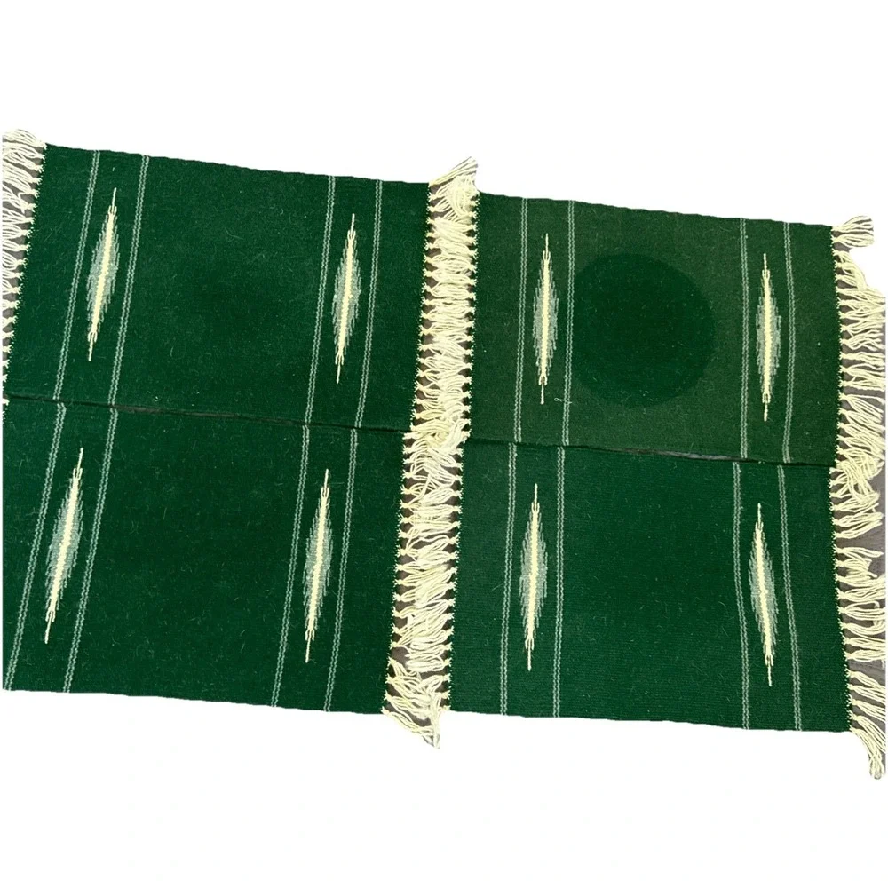 4 VTG Ortega's Chimayo Handwoven Wool Southwest Table Place Mat 11x16